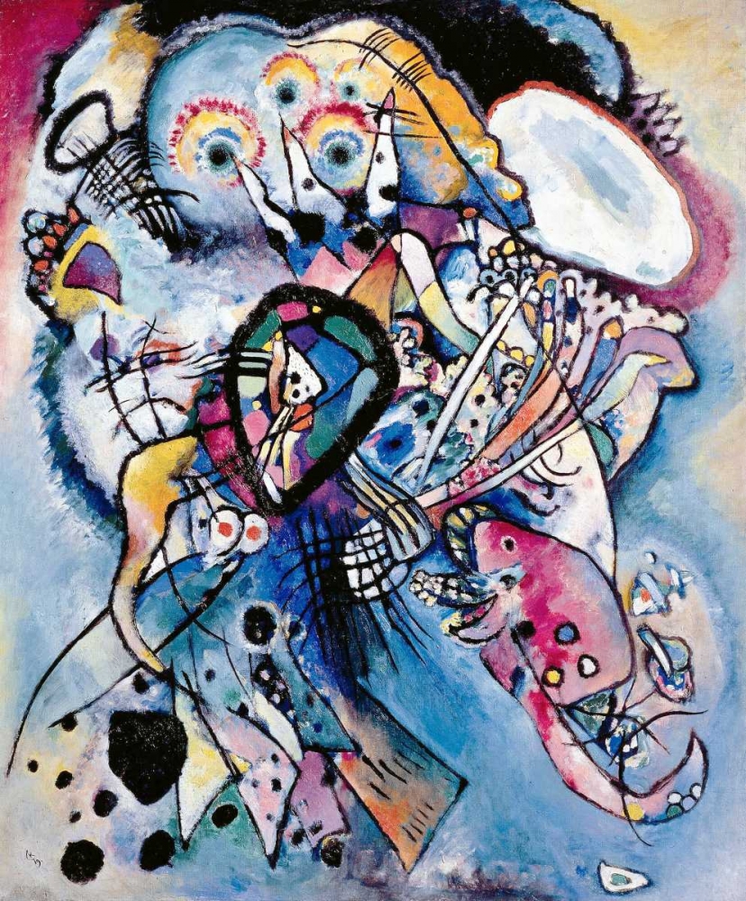 Wall art: Two Ovals, 1919, by Kandinsky, Wassily