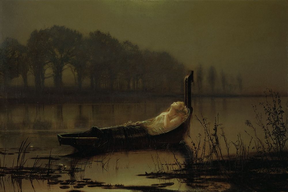 Wall Art Painting id:267520, Name: The Lady of Shalott, Artist: Grimshaw, John Atkinson