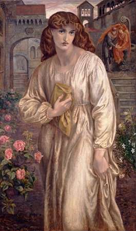 Wall Art Painting id:189514, Name: Salutation of Beatrice, 1882, Artist: Rossetti, Dante Gabriel