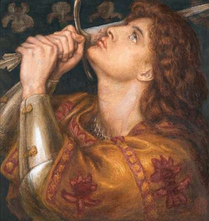 Wall Art Painting id:189515, Name: Joan of Arc, 1864, Artist: Rossetti, Dante Gabriel