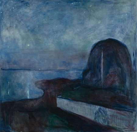 Wall Art Painting id:189520, Name: Starry Night, 1983, Artist: Munch, Edvard