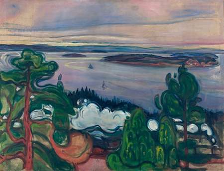 Wall art: Train Smoke, 1900, by Munch, Edvard