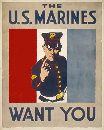 Art Print: The U.S. Marines Want You, 1914/1918