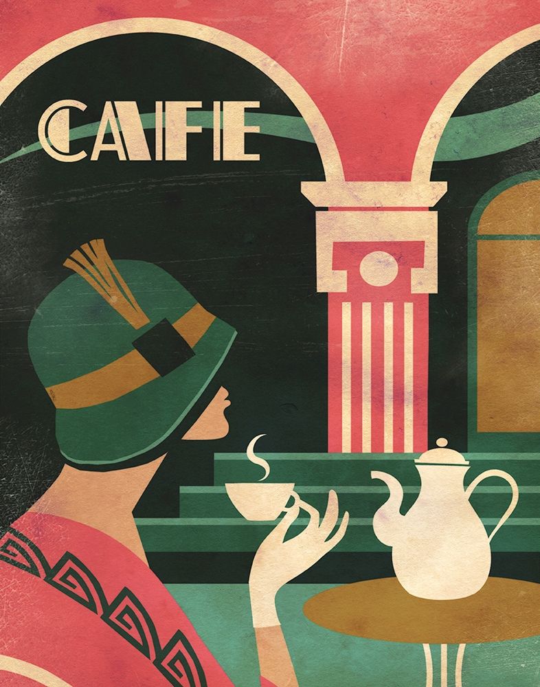 Art Print: Art Deco Cafe