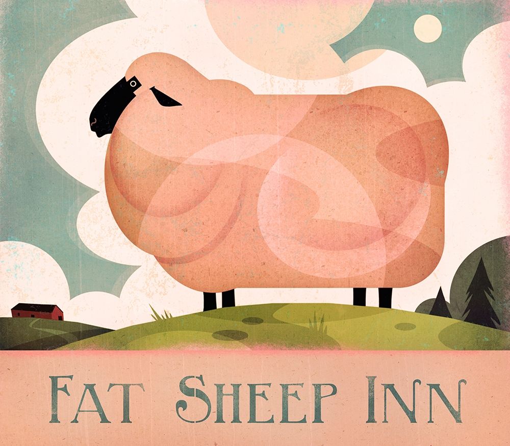 Art Print: Fat Sheep Inn