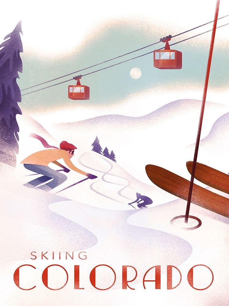 Art Print: Skiing Colorado