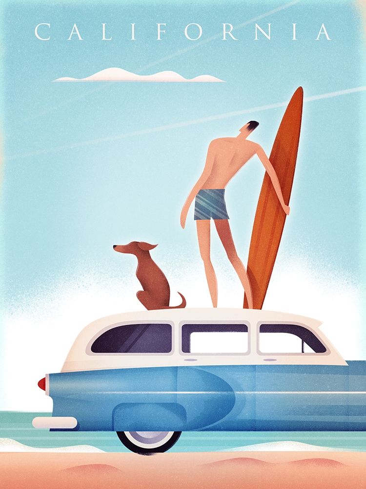 Art Print: California Surf