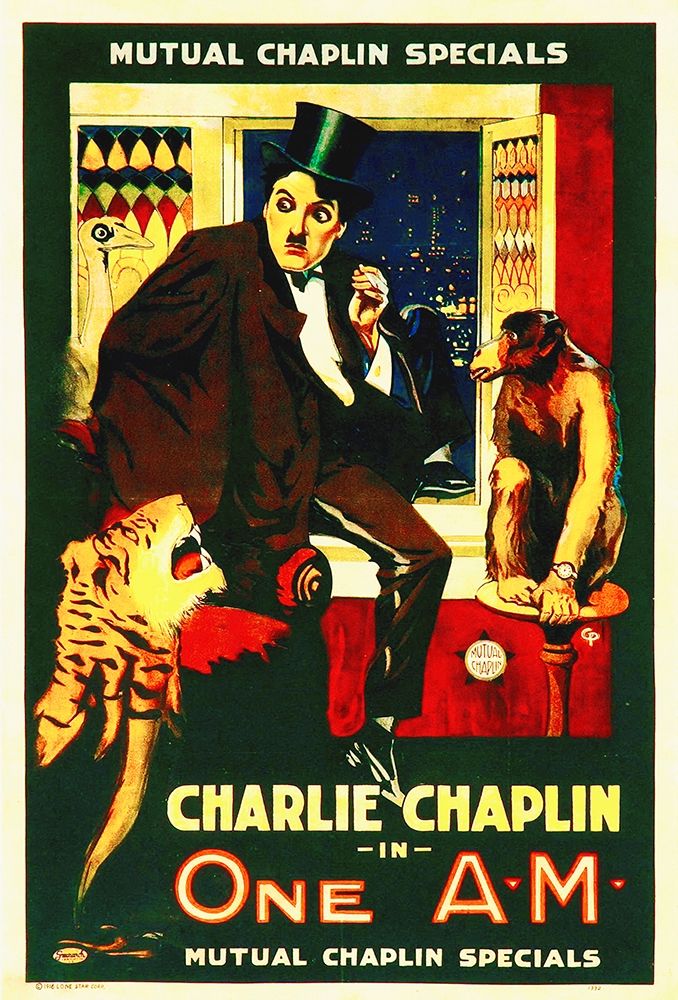 Art Print: Charlie Chaplin, One A.M., 1916