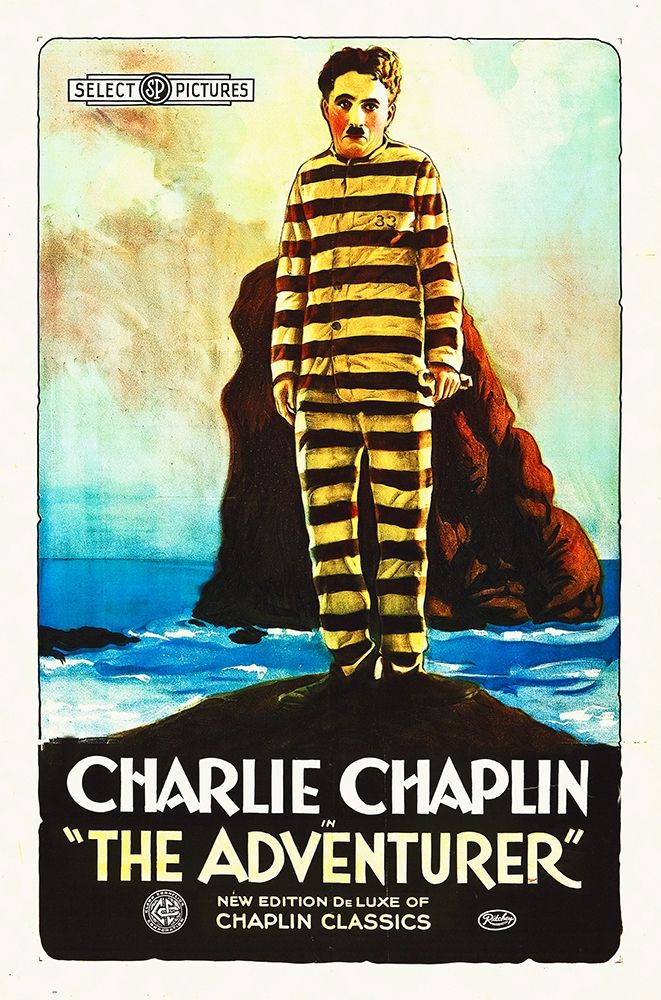 Art Print: Charlie Chaplin, The Adventurer, 1915