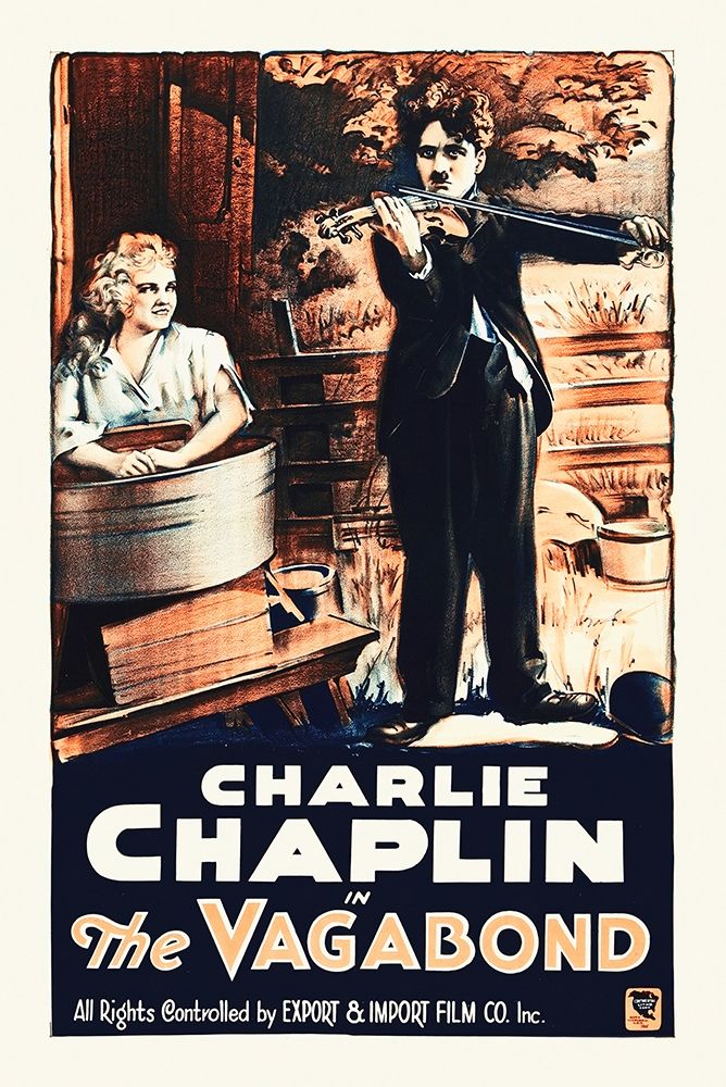 Art Print: Charlie Chaplin, The Vagabond, 1916