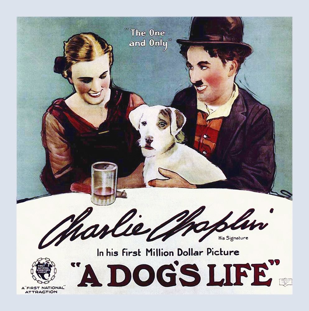 Art Print: Charlie Chaplin - A Dogs Life, 1918