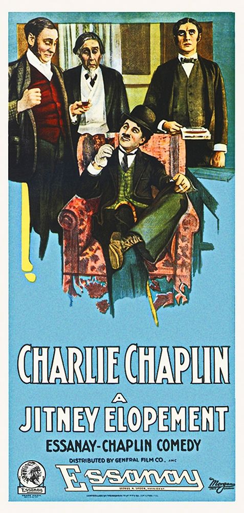 Art Print: Charlie Chaplin - A Jitney Elopement, 1915