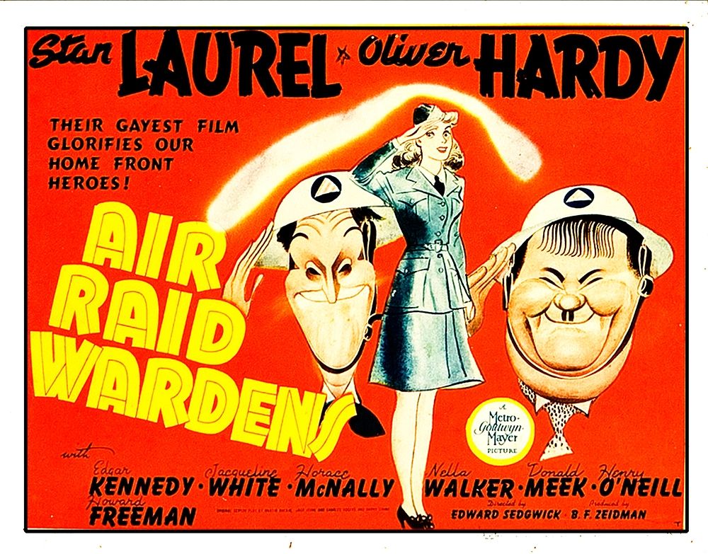 Art Print: Laurel and Hardy - Air Raid Wardens, 1943