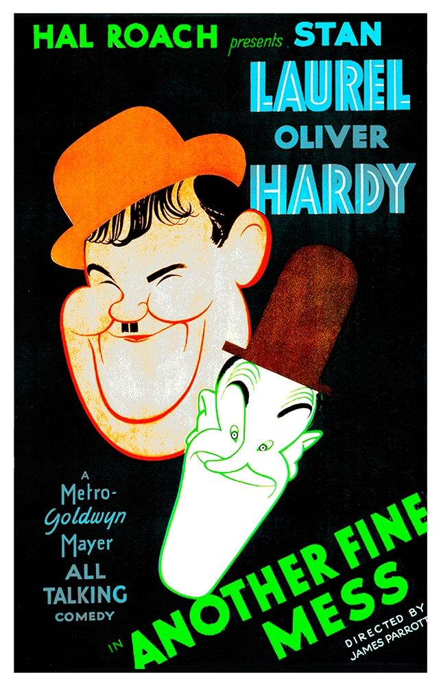 Art Print: Laurel and Hardy - Another Fine Mess with Laurel and Hardy