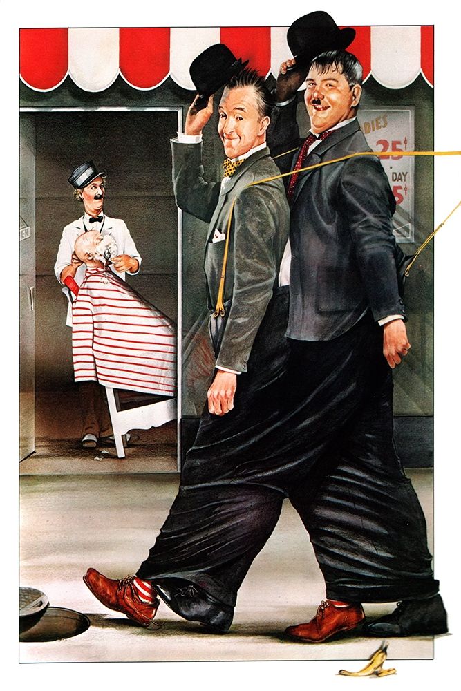 Art Print: Laurel and Hardy - Ben Turpin
