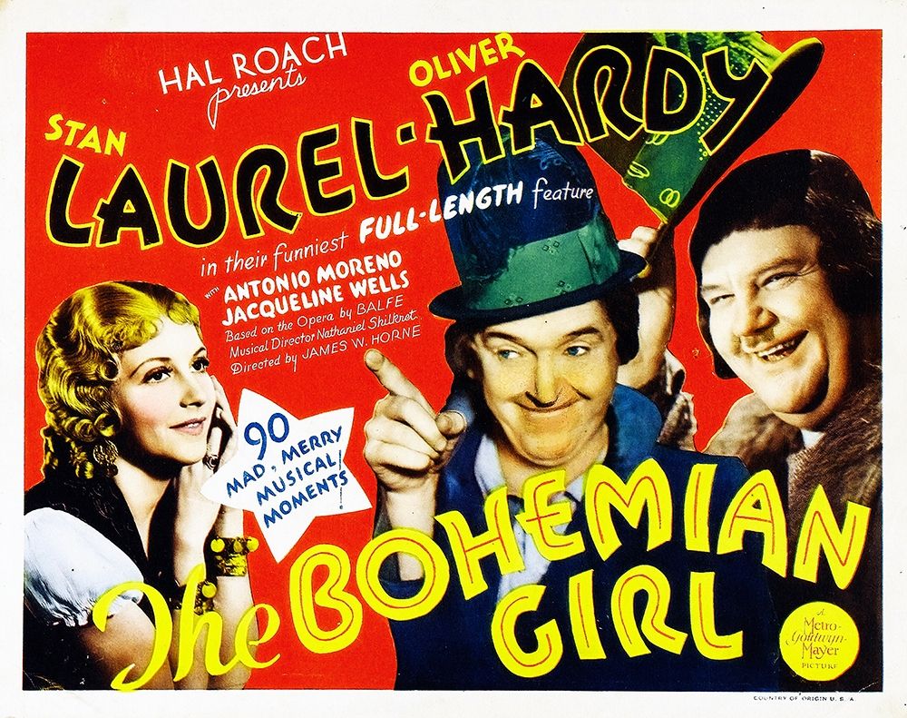Art Print: Laurel and Hardy - Bohemian Girl, 1936