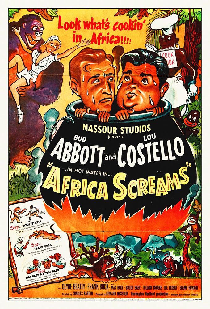 Art Print: Abbott and Costello - Africa Screams Horizontal