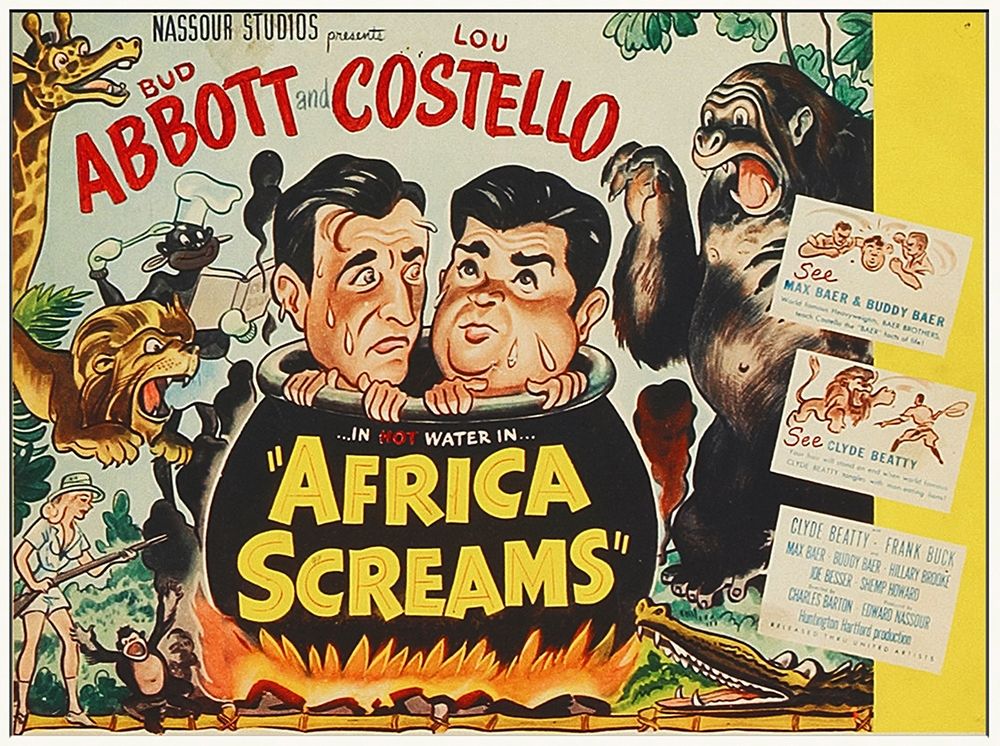 Art Print: Abbott and Costello - Africa Screams Vertical