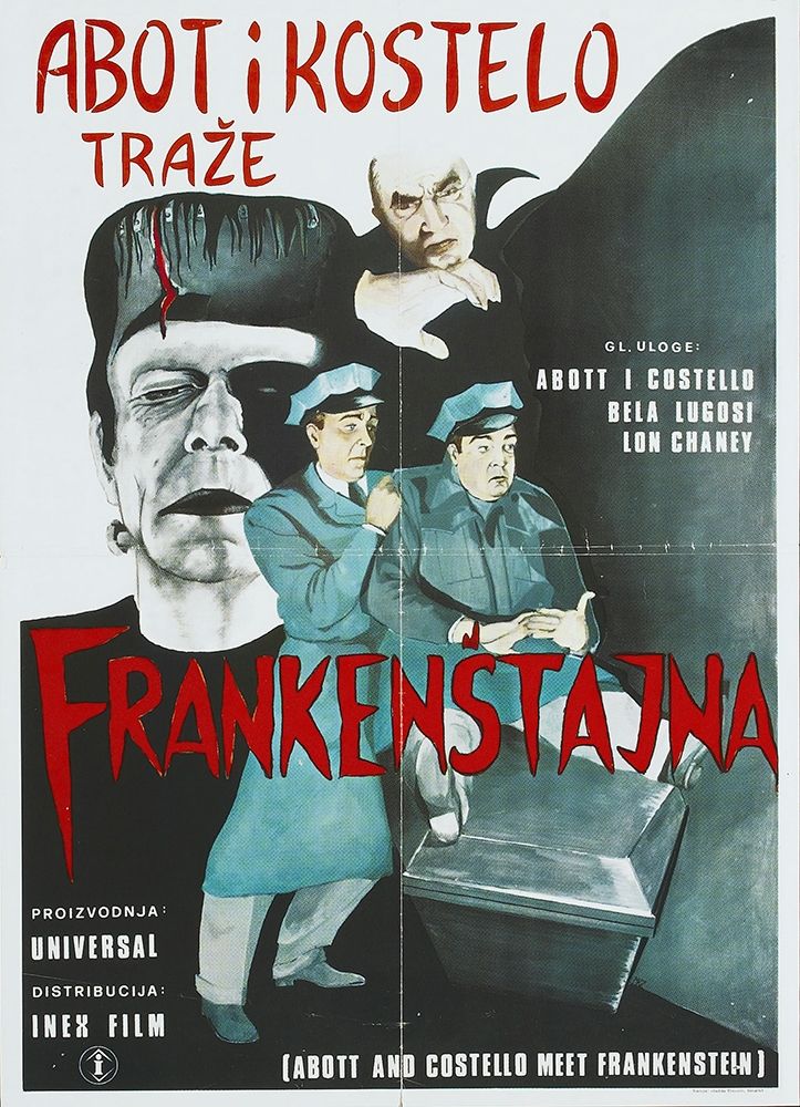 Art Print: Abbott and Costello - Bosnian - Frankenstein