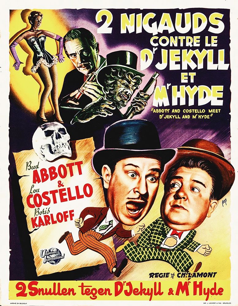Art Print: Abbott and Costello - French - Dr Jekyll And Mr Hyde