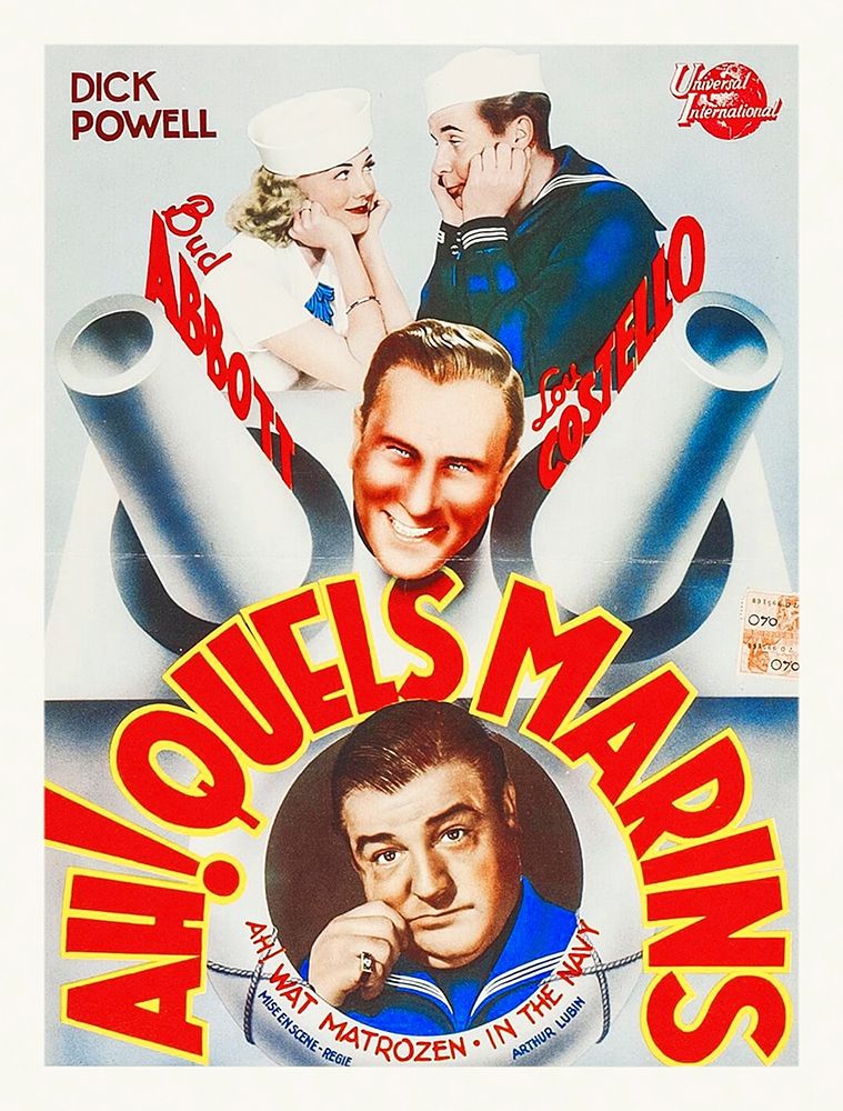 Art Print: Abbott and Costello - French - In The Navy