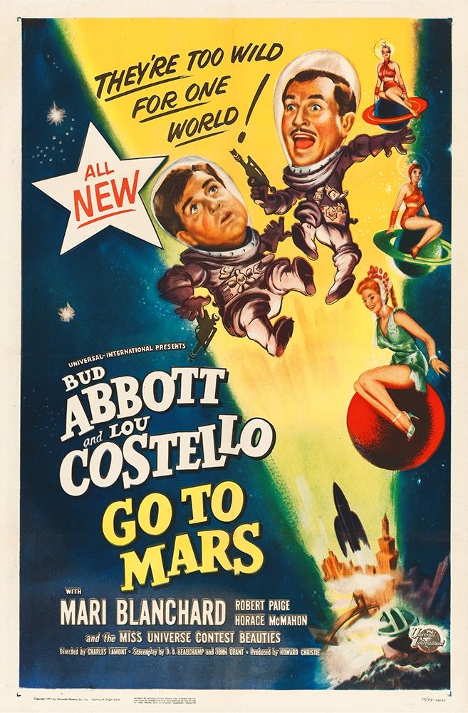 Art Print: Abbott and Costello - Go To Mars