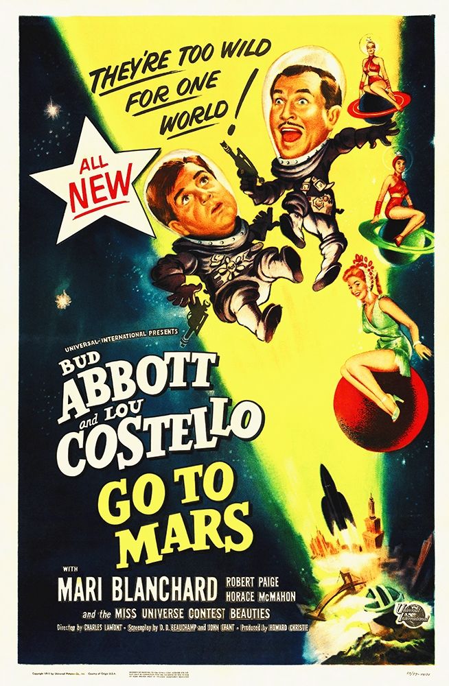 Art Print: Abbott and Costello - Go To Mars