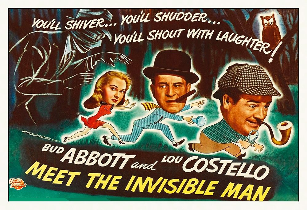 Wall art: Abbott and Costello - Meet The Invisible Man Poster, by Hollywood Photo Archive