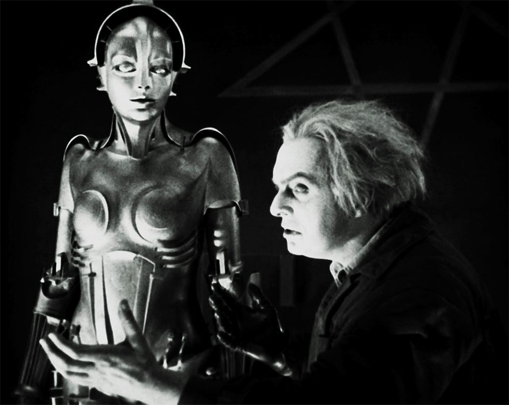 Art Print: Metropolis - Maria with Rotwang -  Production Still