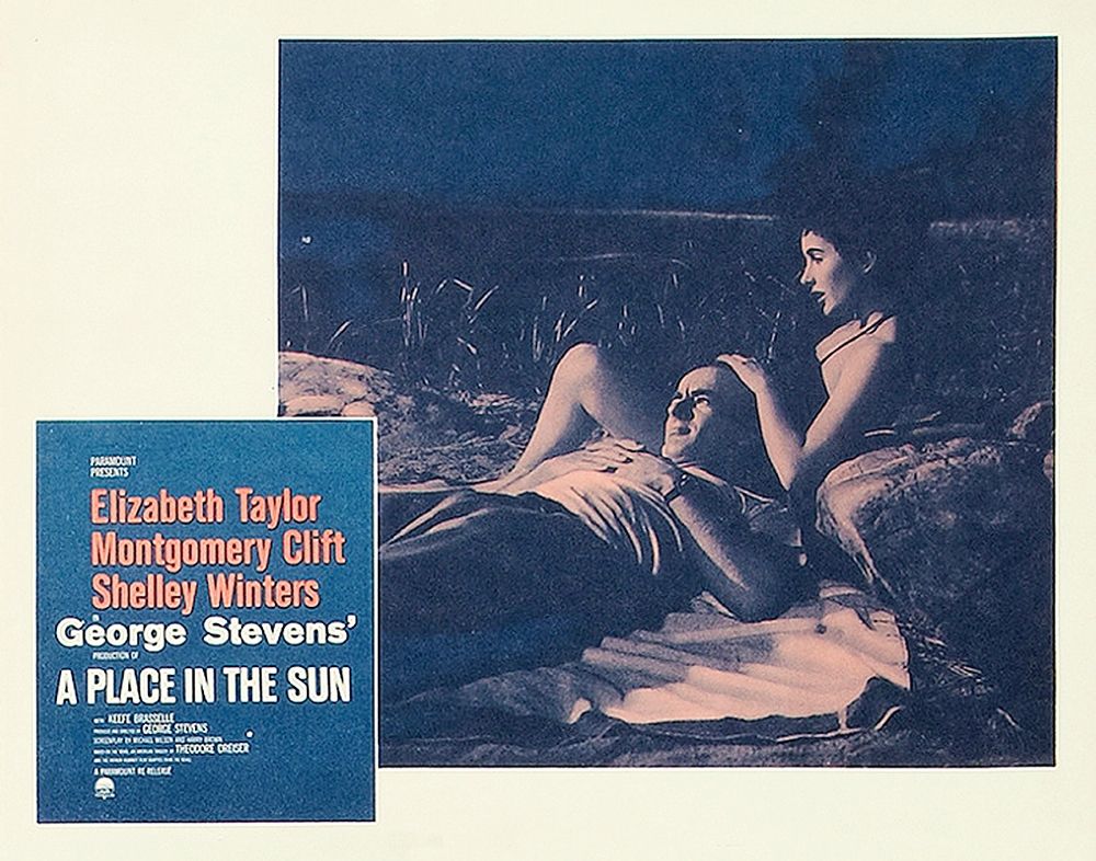 Wall Art Painting id:273561, Name: Elizabeth Taylor - A Place in the Sun - Lobby Card, Artist: Hollywood Photo Archive