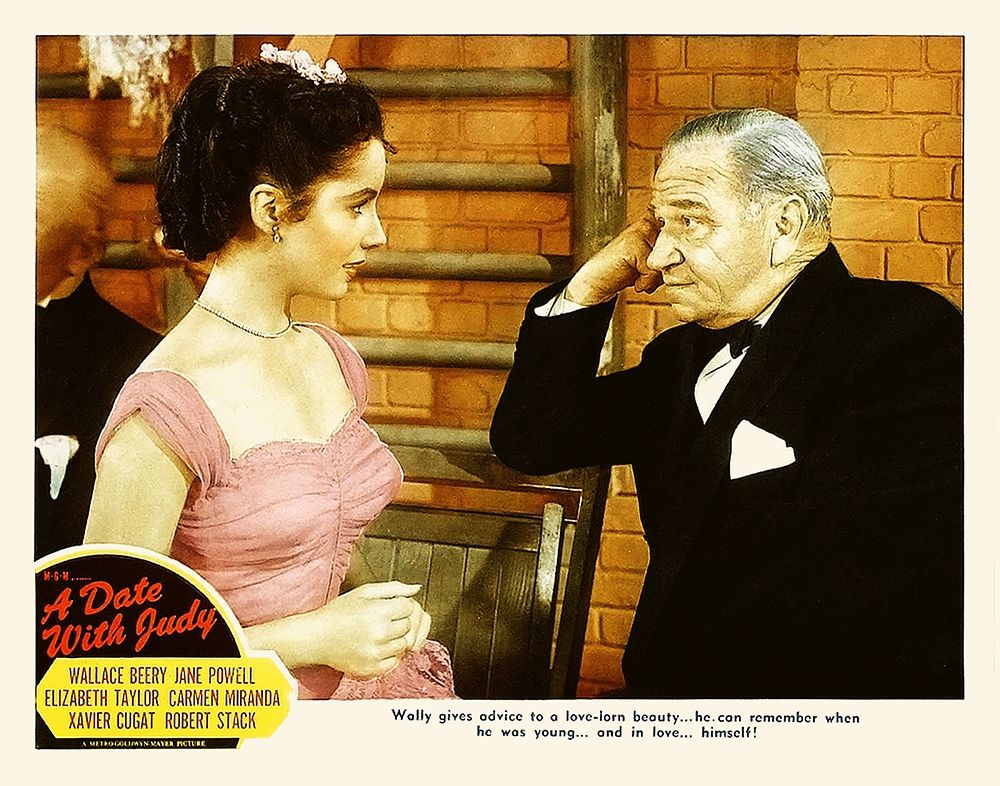 Wall Art Painting id:273570, Name: Elizabeth Taylor - A Date with Judy - Lobby Card, Artist: Hollywood Photo Archive