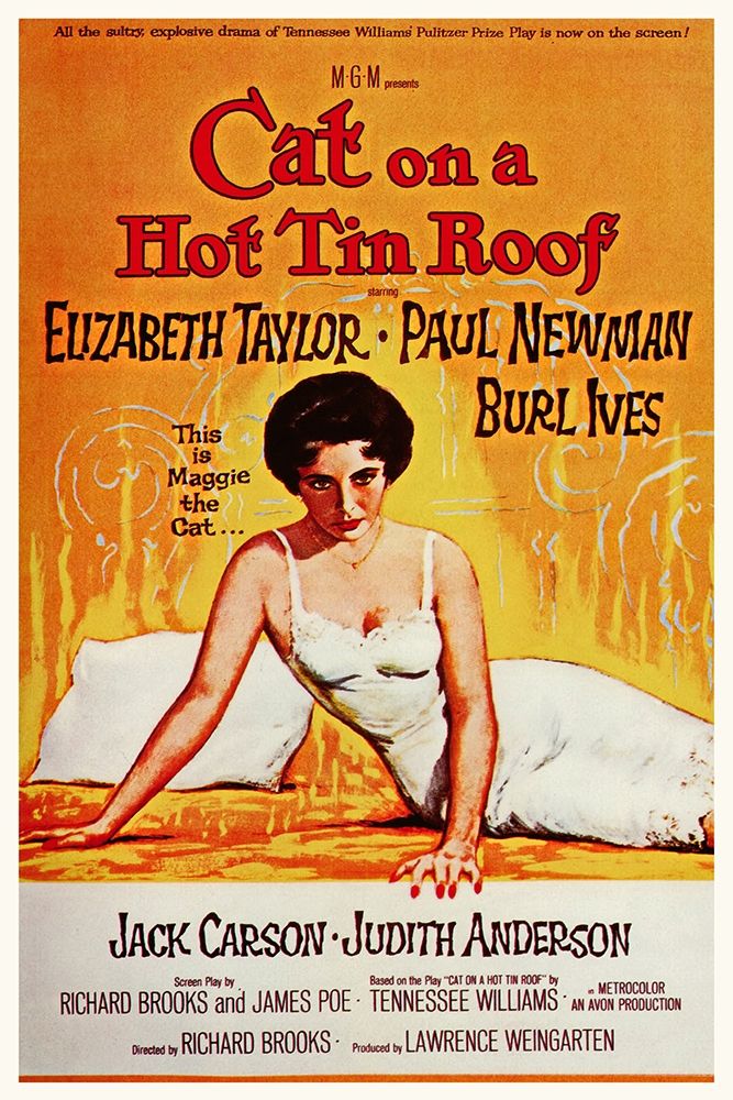 Art Print: Elizabeth Taylor - Cat on a Hot Tin Roof