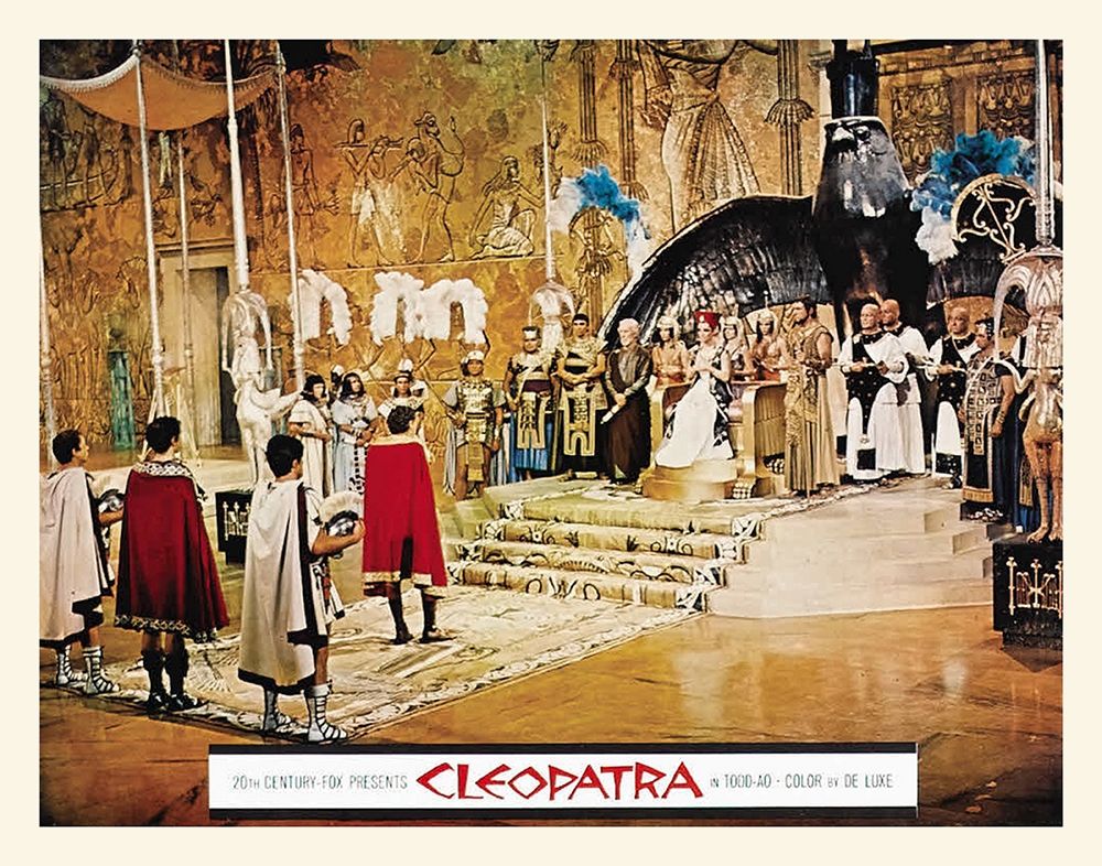 Wall Art Painting id:273607, Name: Elizabeth Taylor - Cleopatra - Lobby Card, Artist: Hollywood Photo Archive