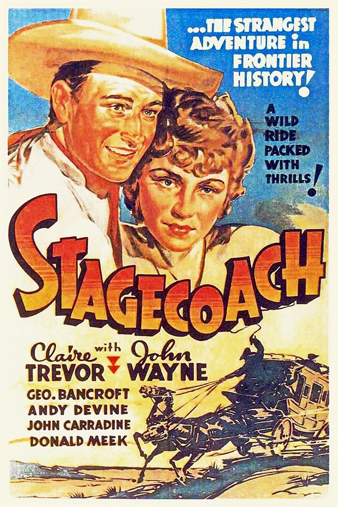 Wall Art Painting id:273947, Name: Stage Coach - John Wayne and Claire Trevor, Artist: Hollywood Photo Archive