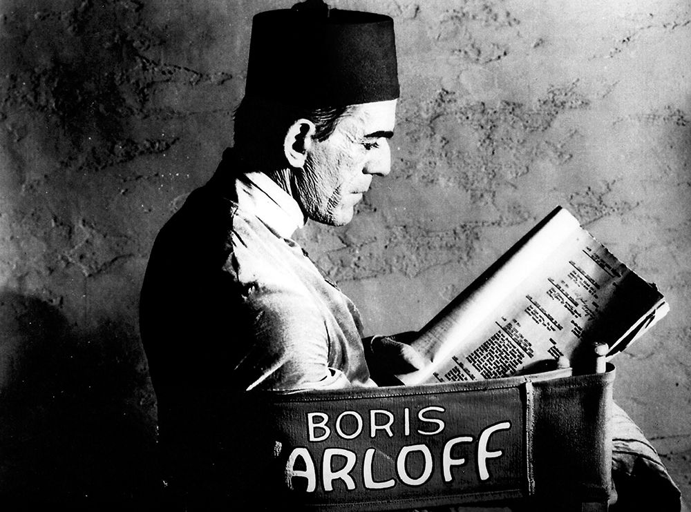 Wall Art Painting id:274018, Name: Boris Karloff - Reading a Script, Artist: Hollywood Photo Archive