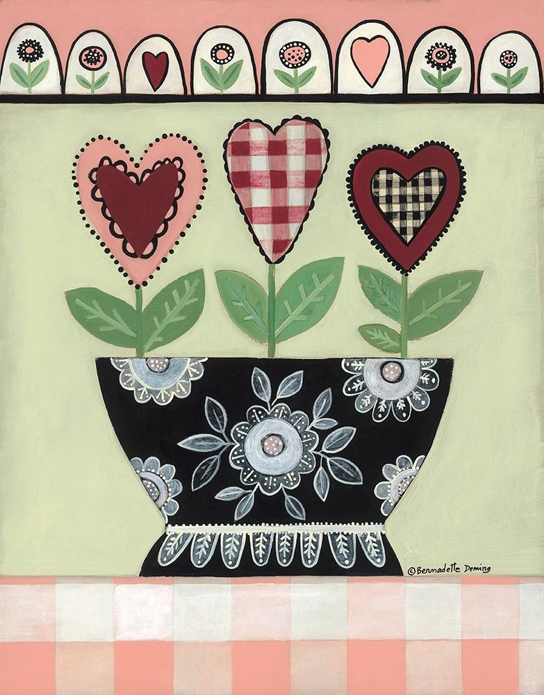 Wall Art Painting id:427985, Name: Valentine Trio, Artist: Deming, Bernadette