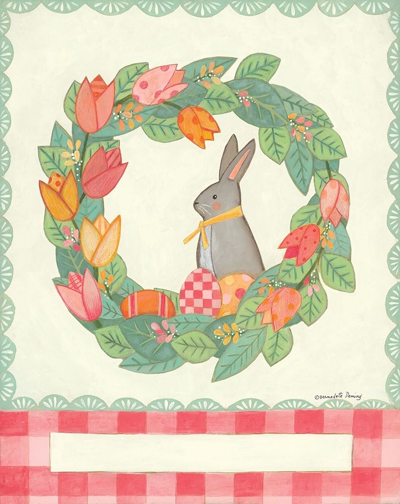 Wall Art Painting id:424514, Name: Easter Wreath, Artist: Deming, Bernadette
