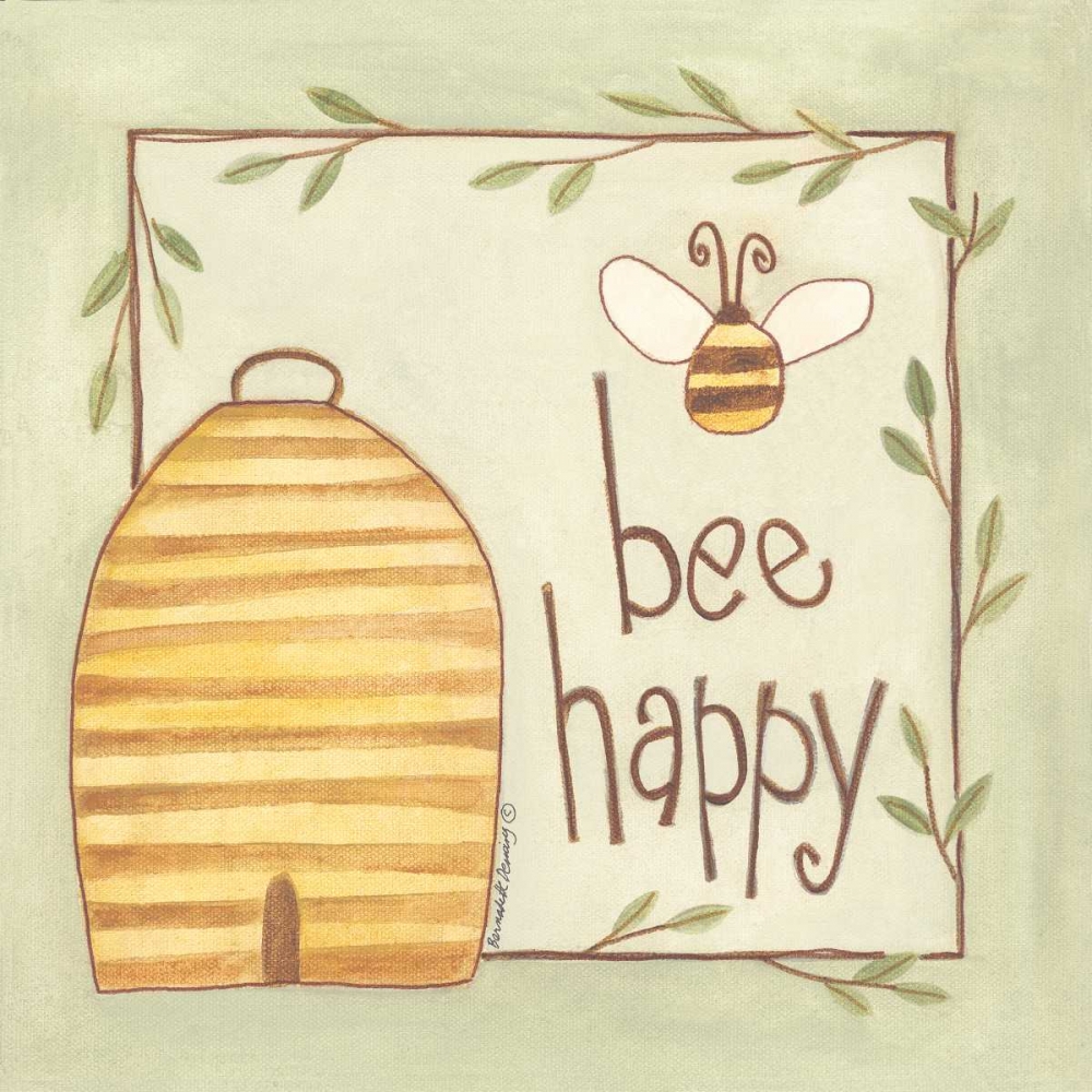Wall Art Painting id:167503, Name: Bee Happy, Artist: Deming, Bernadette