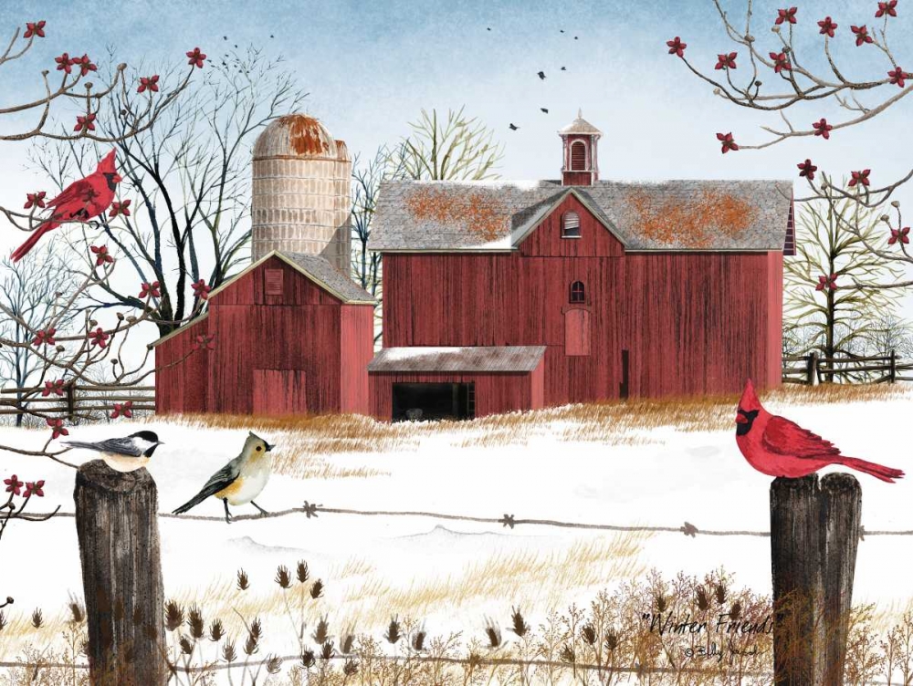 Wall Art Painting id:148857, Name: Winter Friends, Artist: Jacobs, Billy