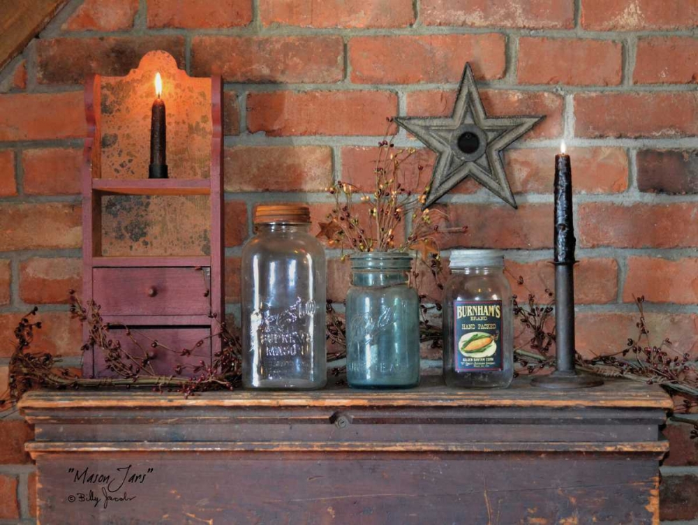 Wall Art Painting id:97234, Name: Mason Jars, Artist: Jacobs, Billy