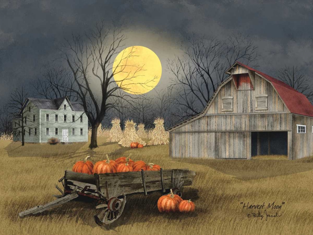 Wall Art Painting id:97332, Name: Harvest Moon, Artist: Jacobs, Billy