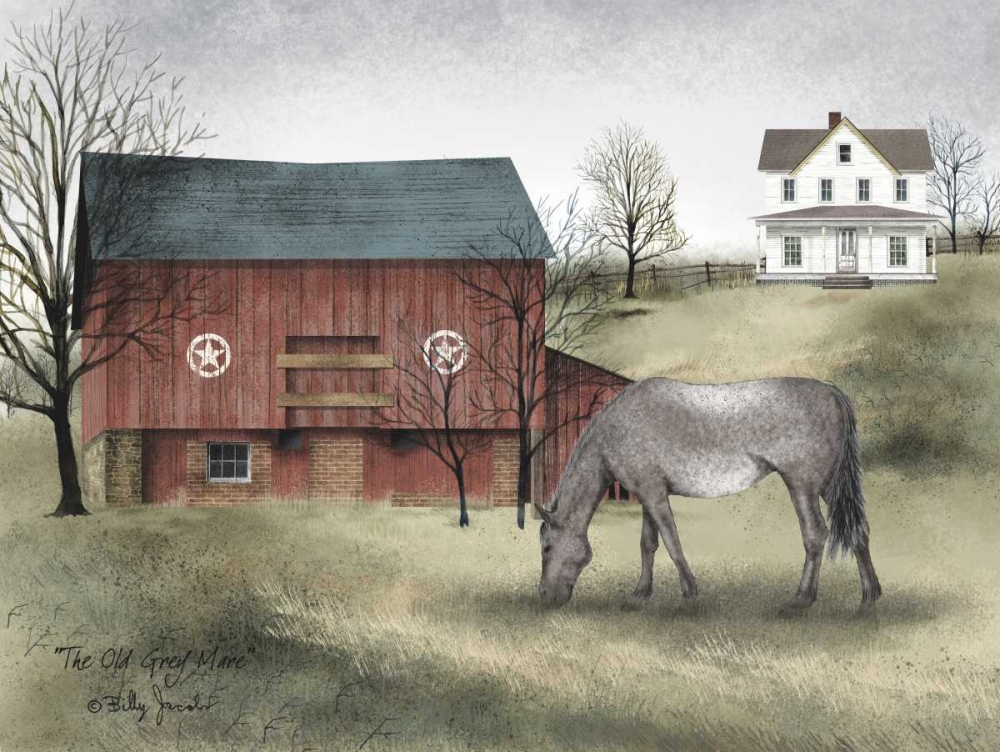 Wall Art Painting id:97785, Name: Old Grey Mare, Artist: Jacobs, Billy
