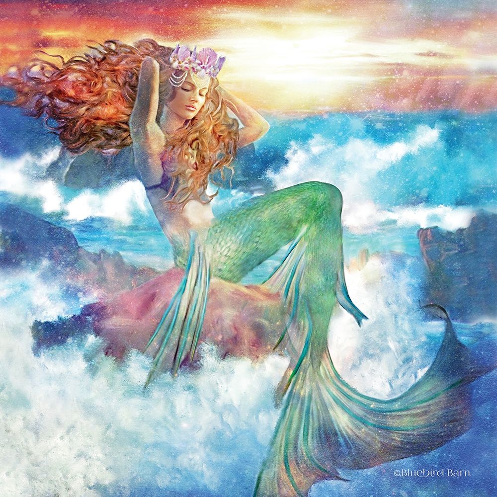 Art Print: Sunset Mermaid