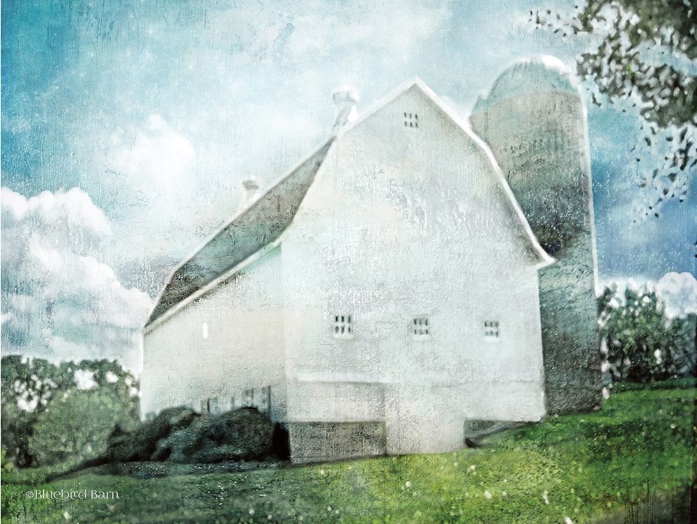 Art Print: White Barn   