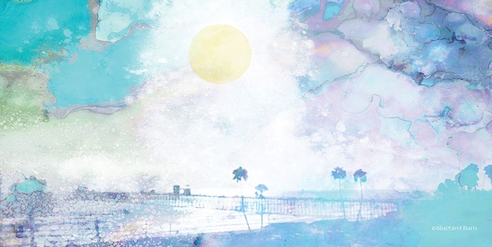 Art Print: Palm Beach in Blue