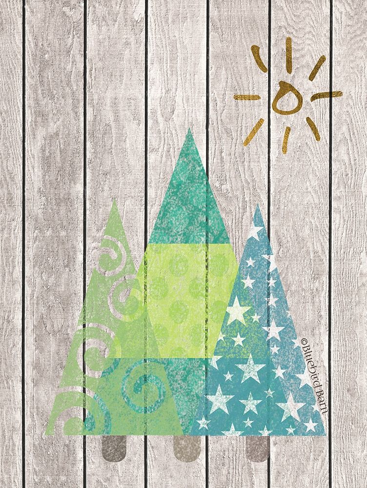 Art Print: Whimsical Trees Under the Sun