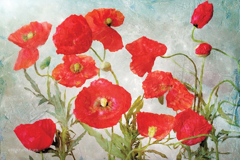 Wall Art Painting id:262483, Name: Poppies, Artist: Bluebird Barn