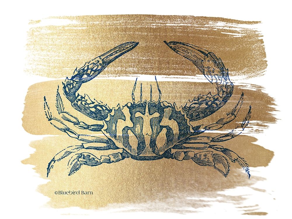 Art Print: Brushed Gold Crab