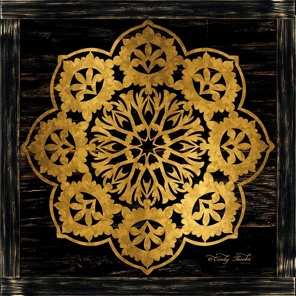 Wall art: Gold Mandala I   , by Jacobs, Cindy