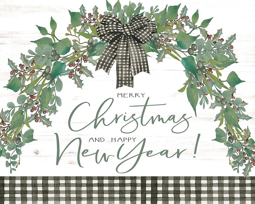 Art Print: Merry Christmas and Happy New Year